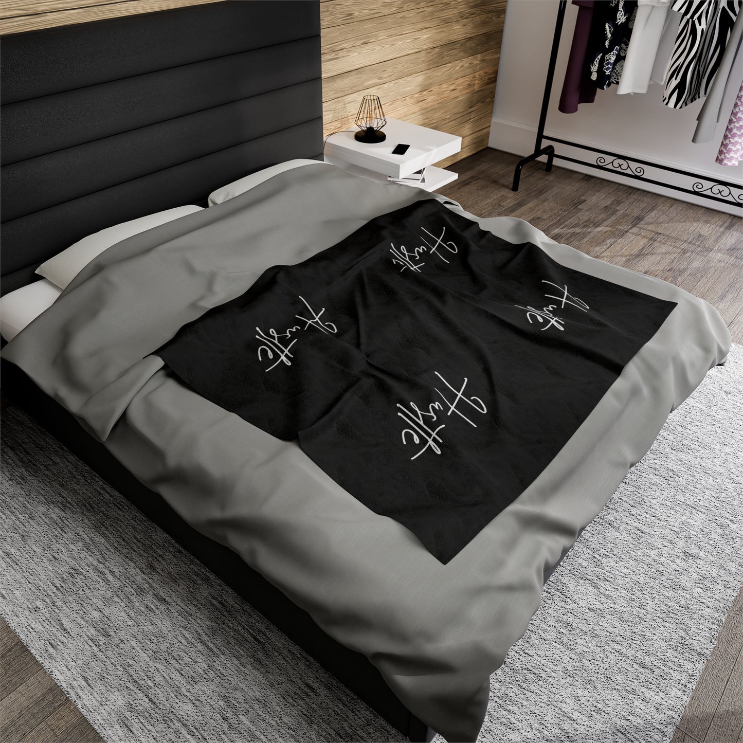 Hustle Velveteen Plush Blanket