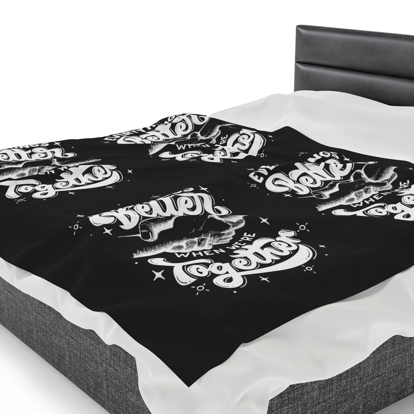 Everything's Better When We're Together Velveteen Plush Blanket