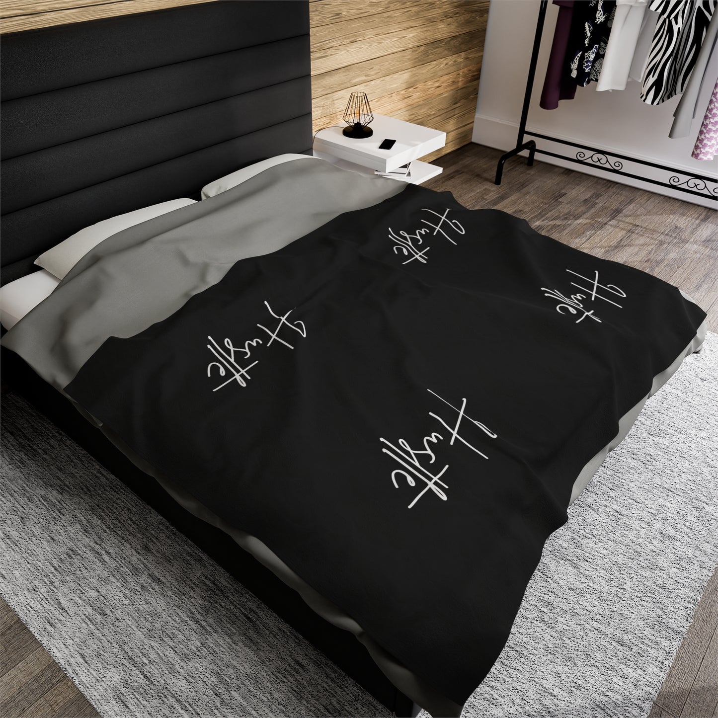 Hustle Velveteen Plush Blanket