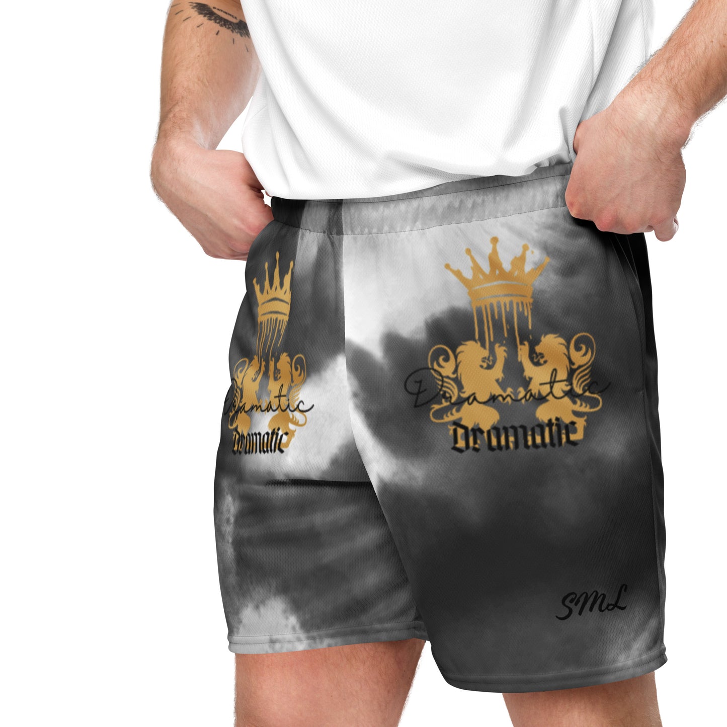 Dramatic Mesh Shorts BW