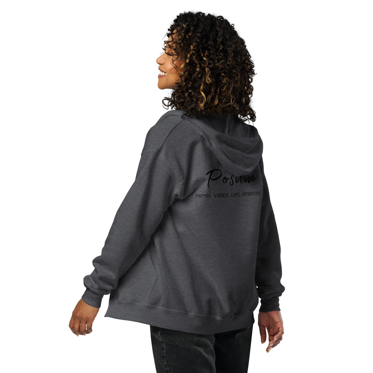 Positive Heavy blend zip hoodie