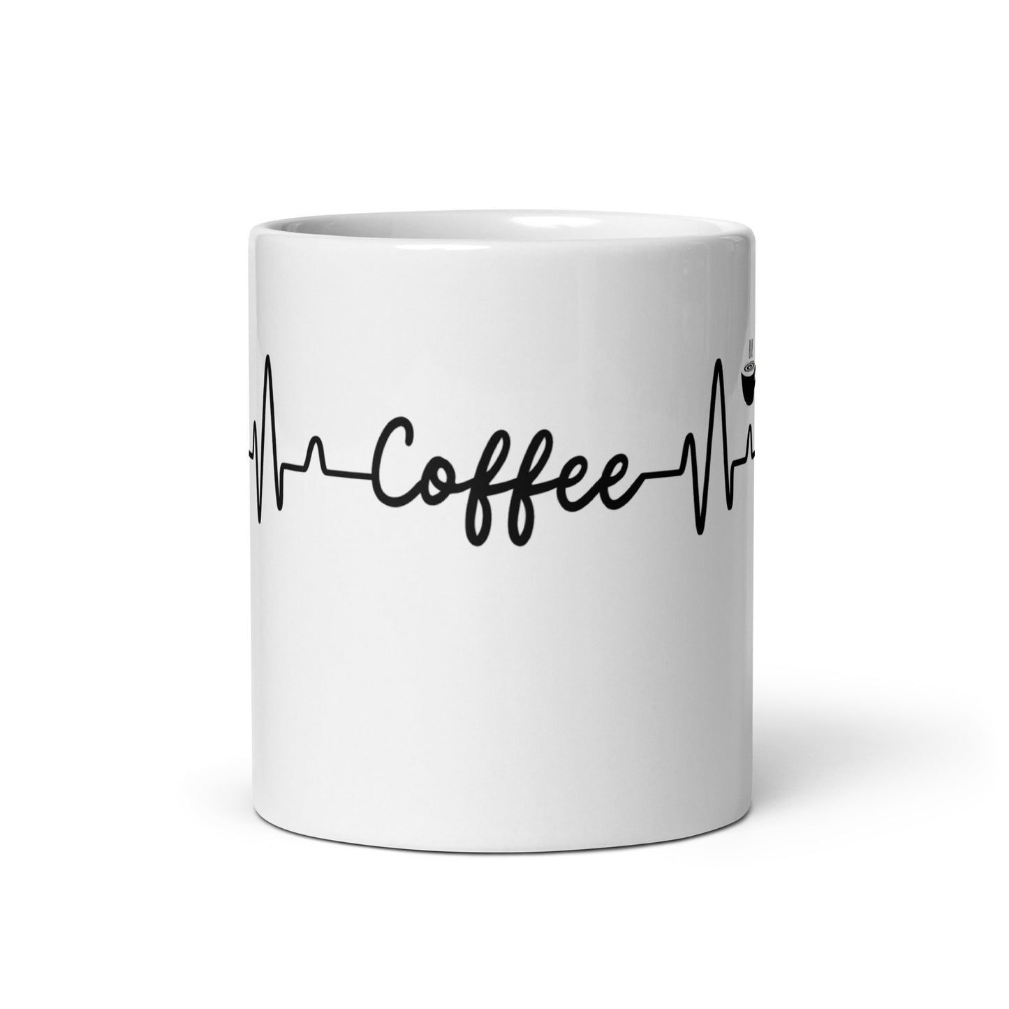 Coffee Heart White Glossy Mug