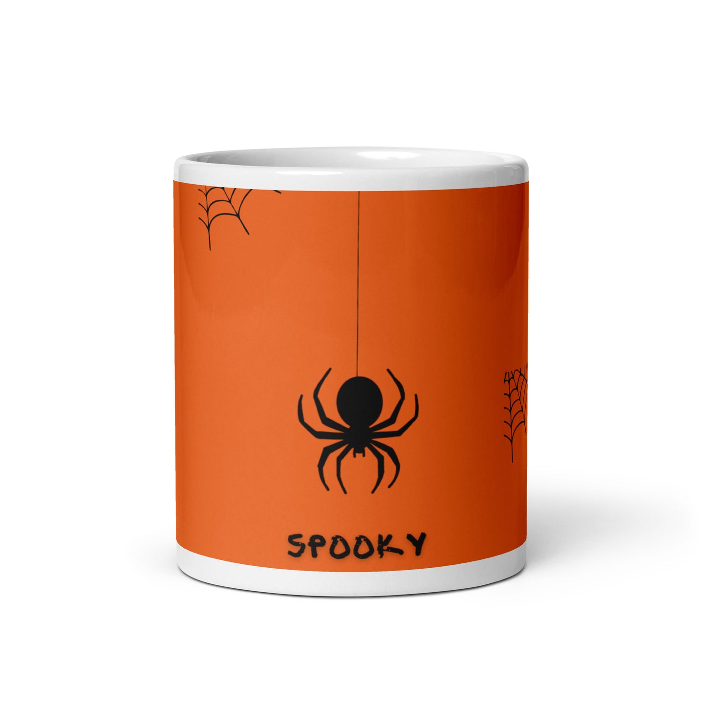 Spooky Spider White Glossy Mug