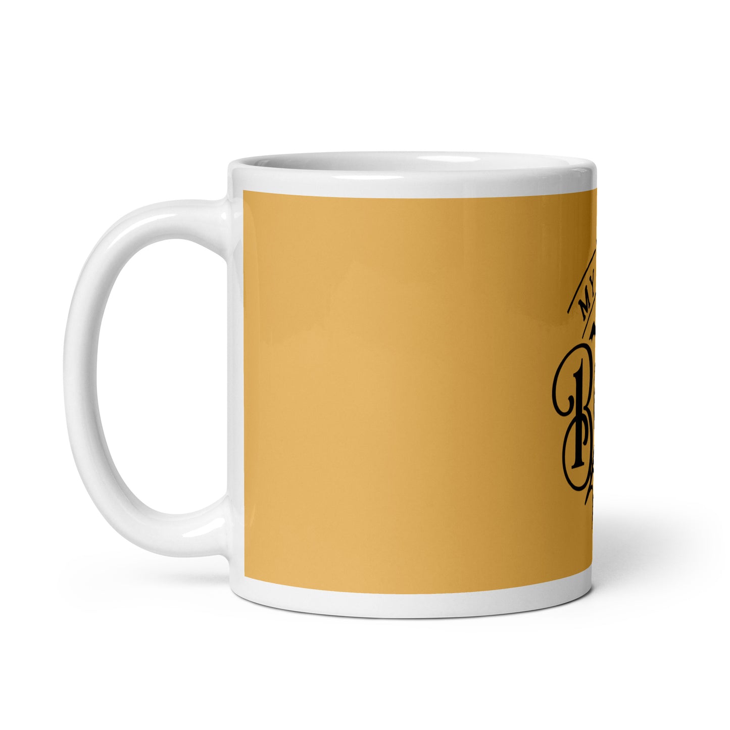 My First Boo Gold White glossy mug