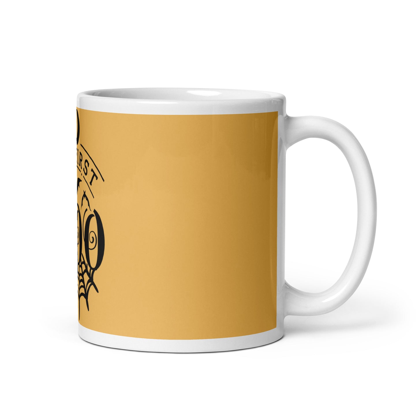 My First Boo Gold White glossy mug