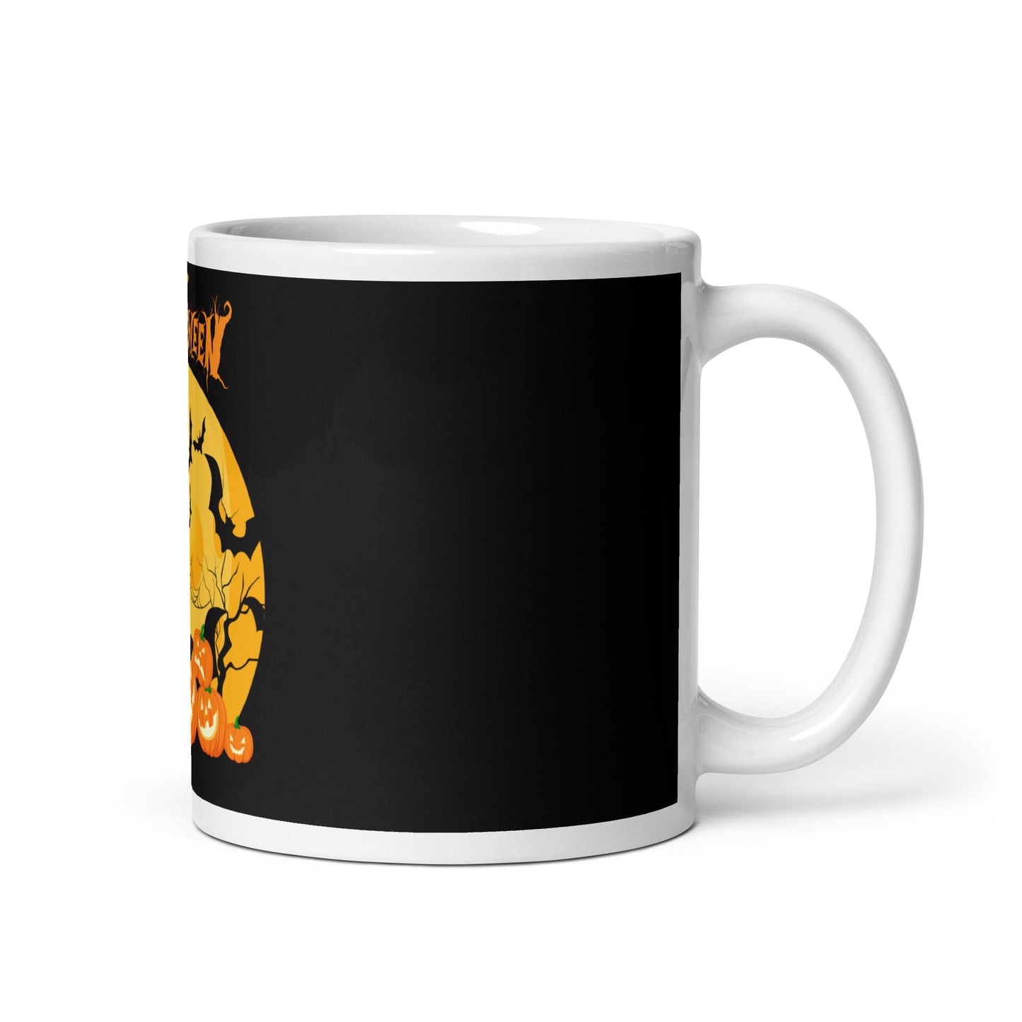 Happy Halloween Pumpkin White Glossy Mug