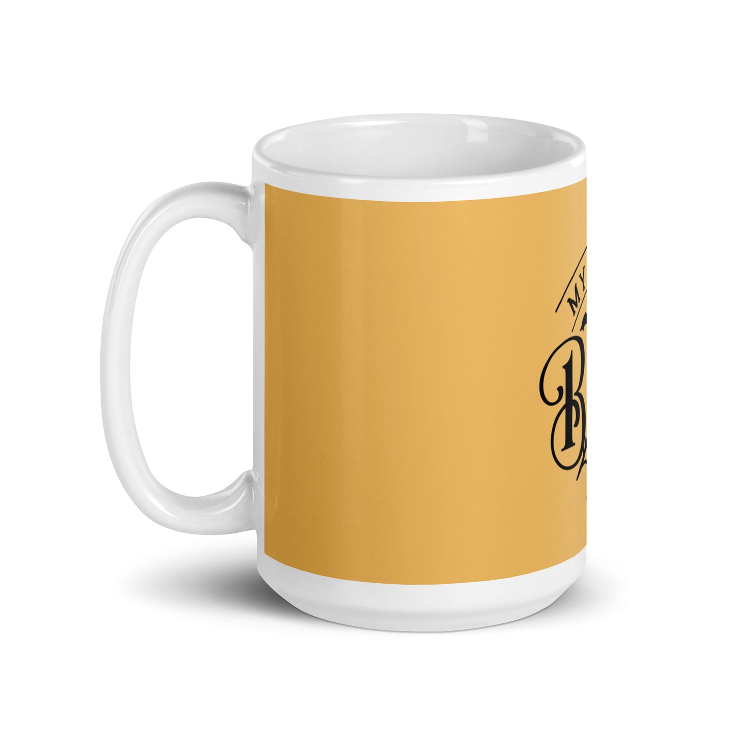 My First Boo Gold White glossy mug