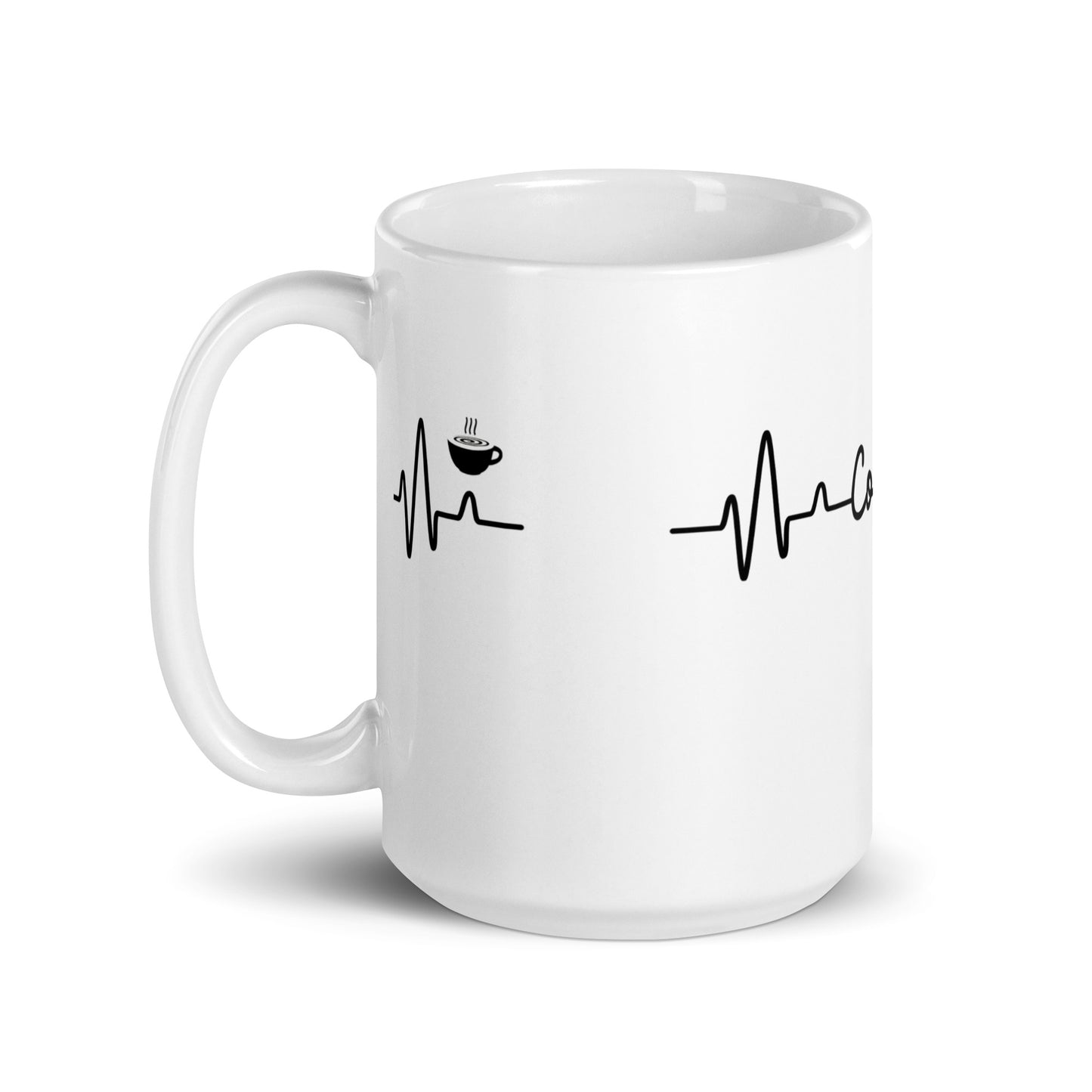 Coffee Heart White Glossy Mug