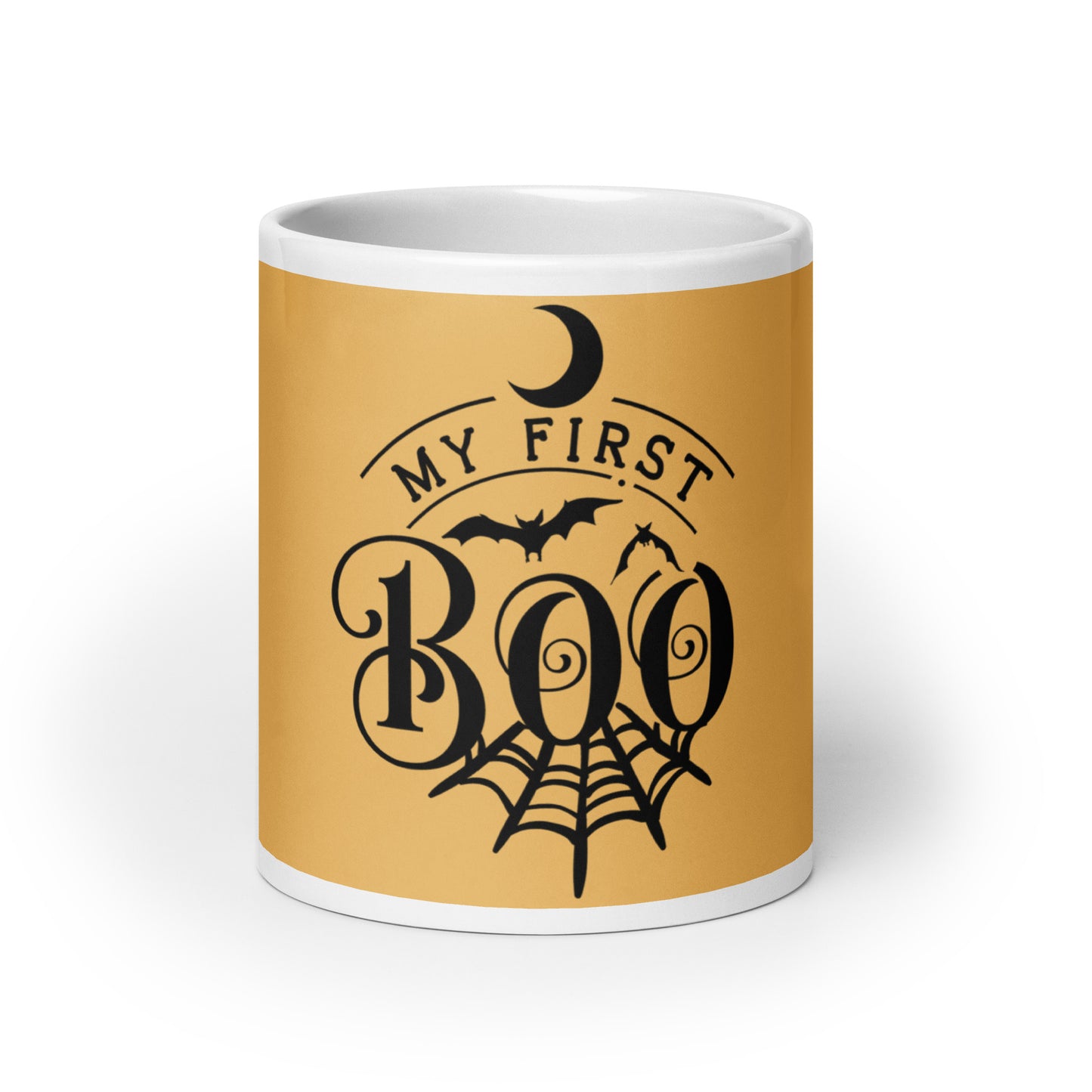 My First Boo Gold White glossy mug