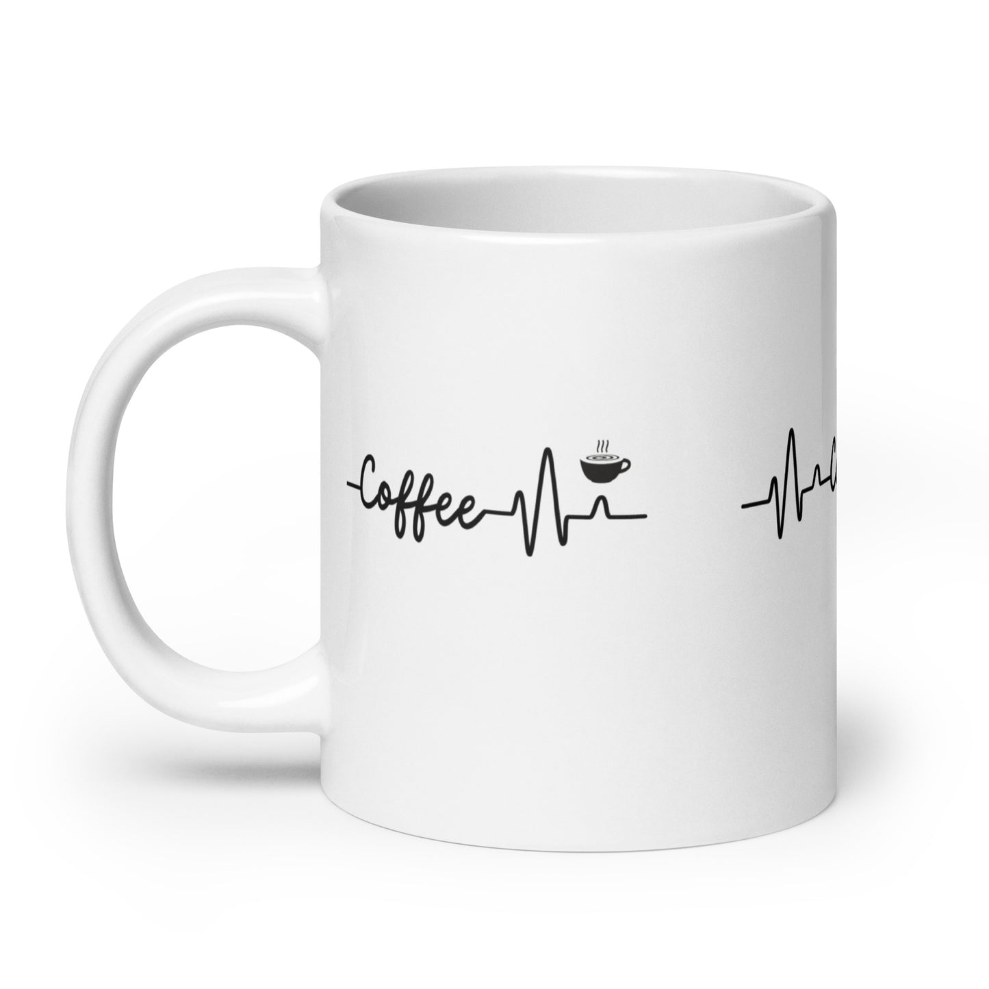 Coffee Heart White Glossy Mug