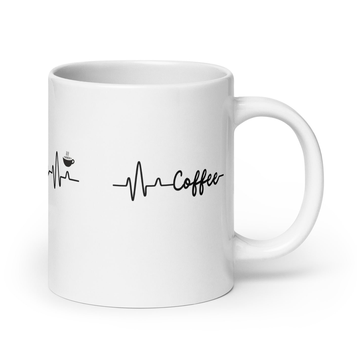 Coffee Heart White Glossy Mug