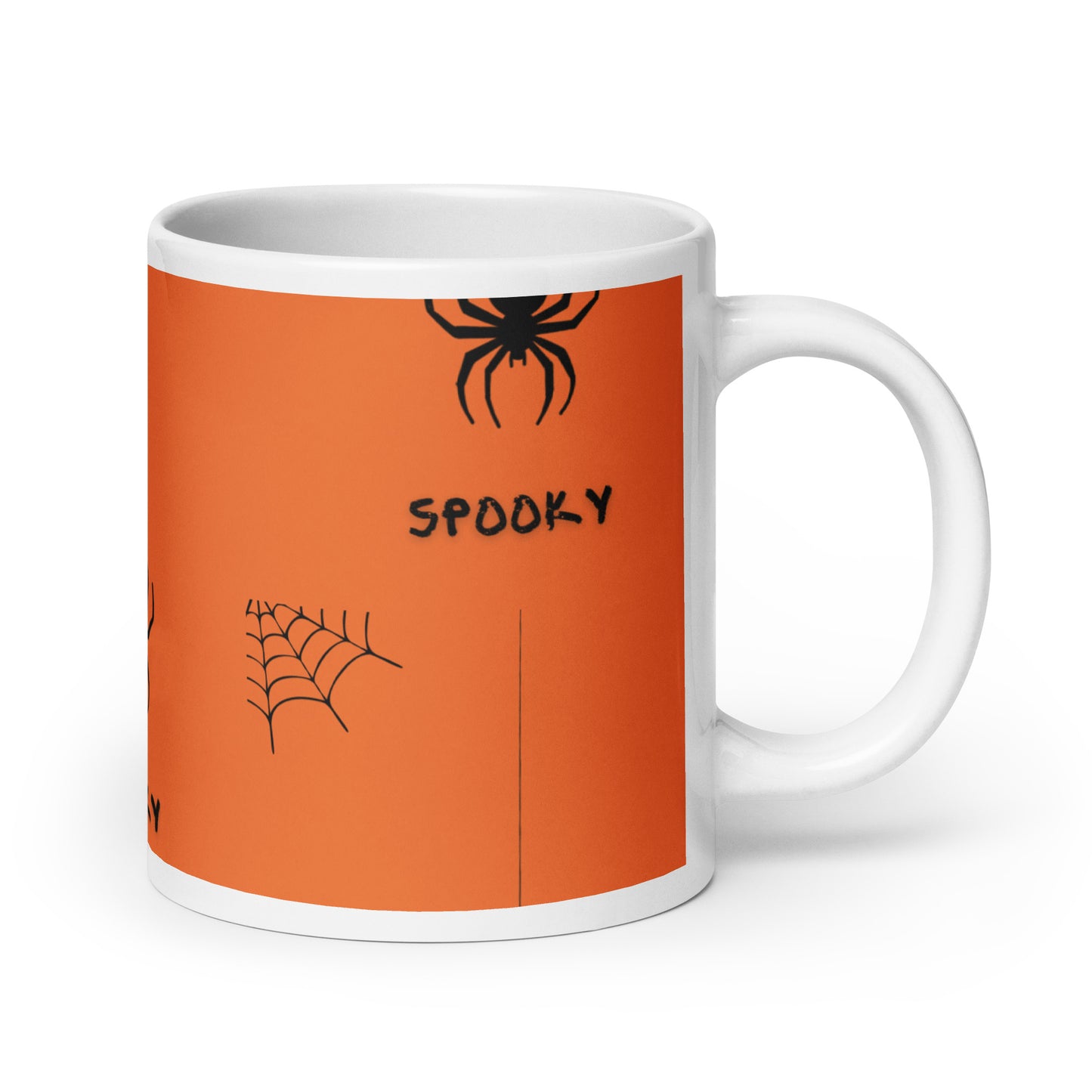 Spooky Spider White Glossy Mug
