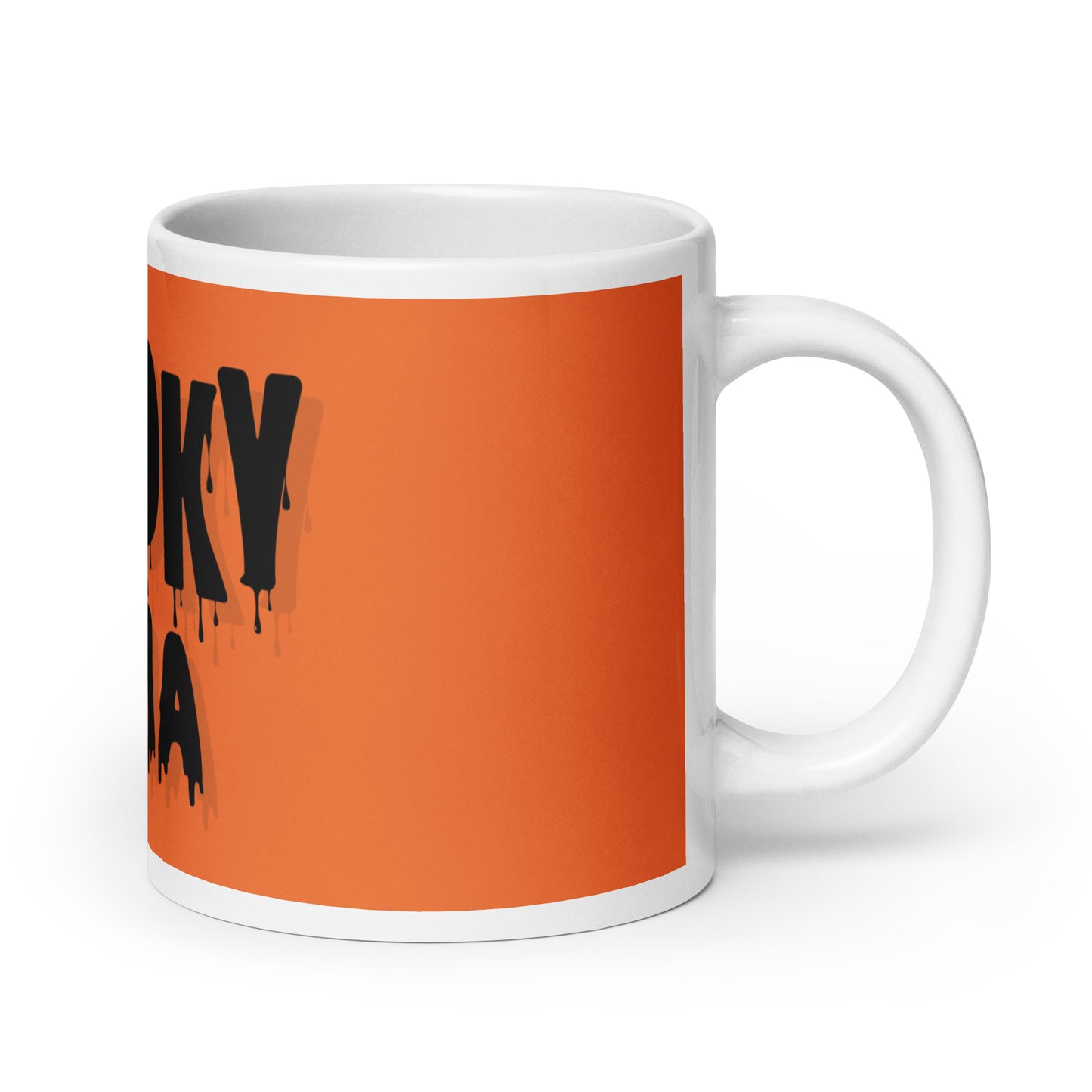 Spooky Mama Orange White glossy mug