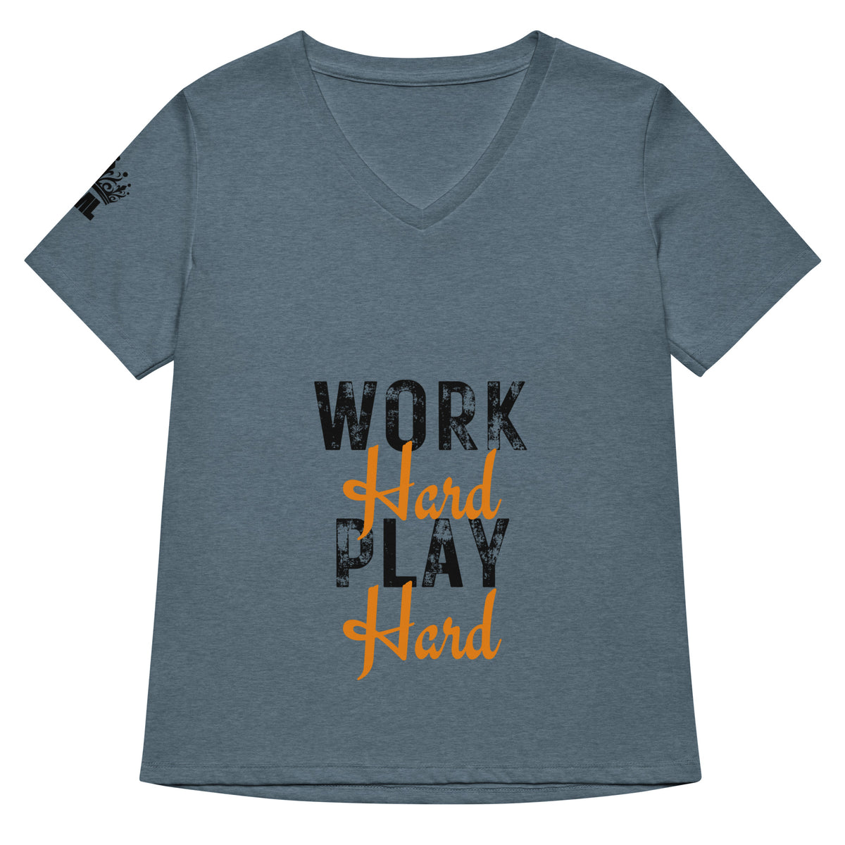 Work Hard Play Hard Women’s relaxed v-neck t-shirt