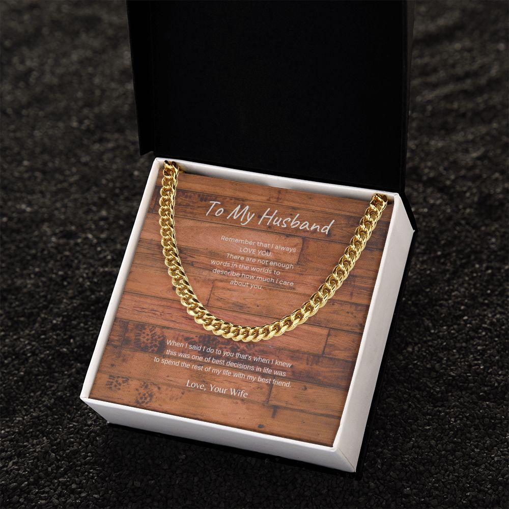 To My Husband Cuban Link