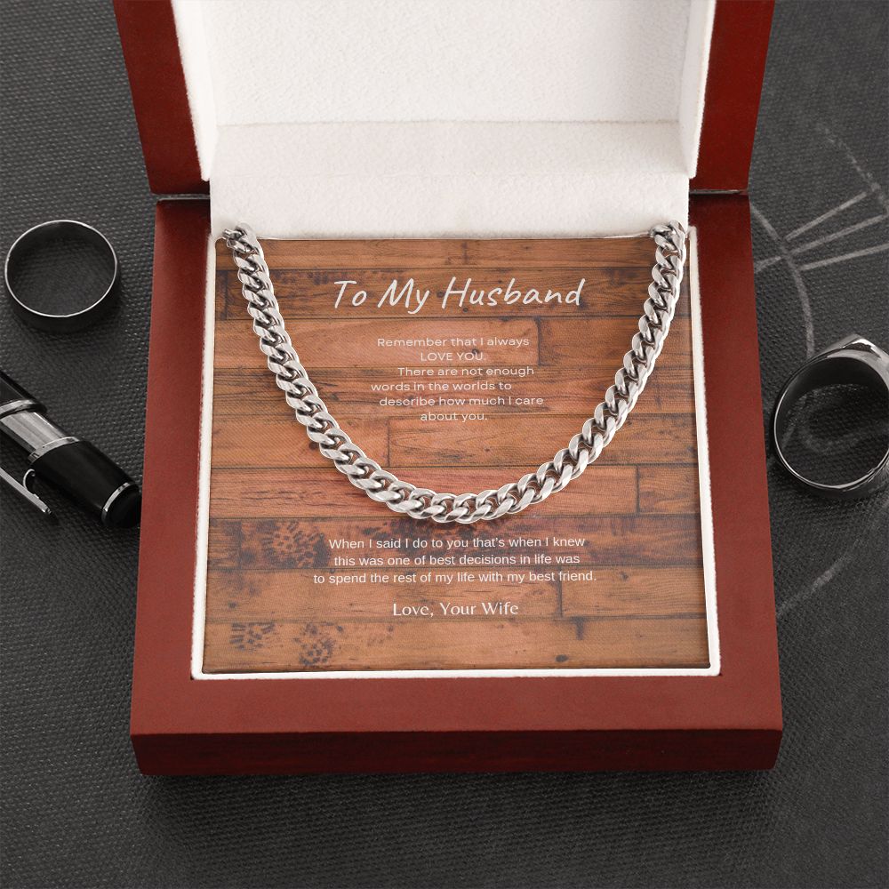 To My Husband Cuban Link