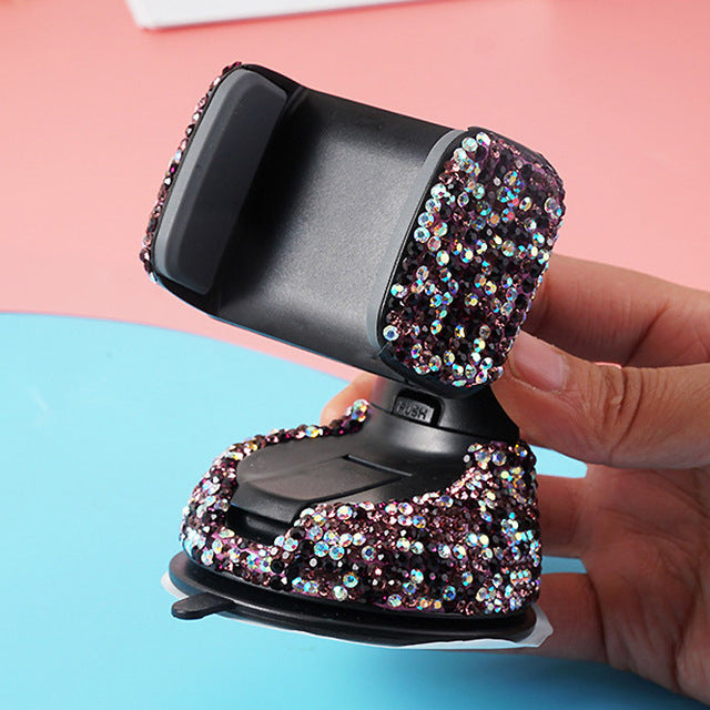 Car Phone Holder - Crystal Rhinestones