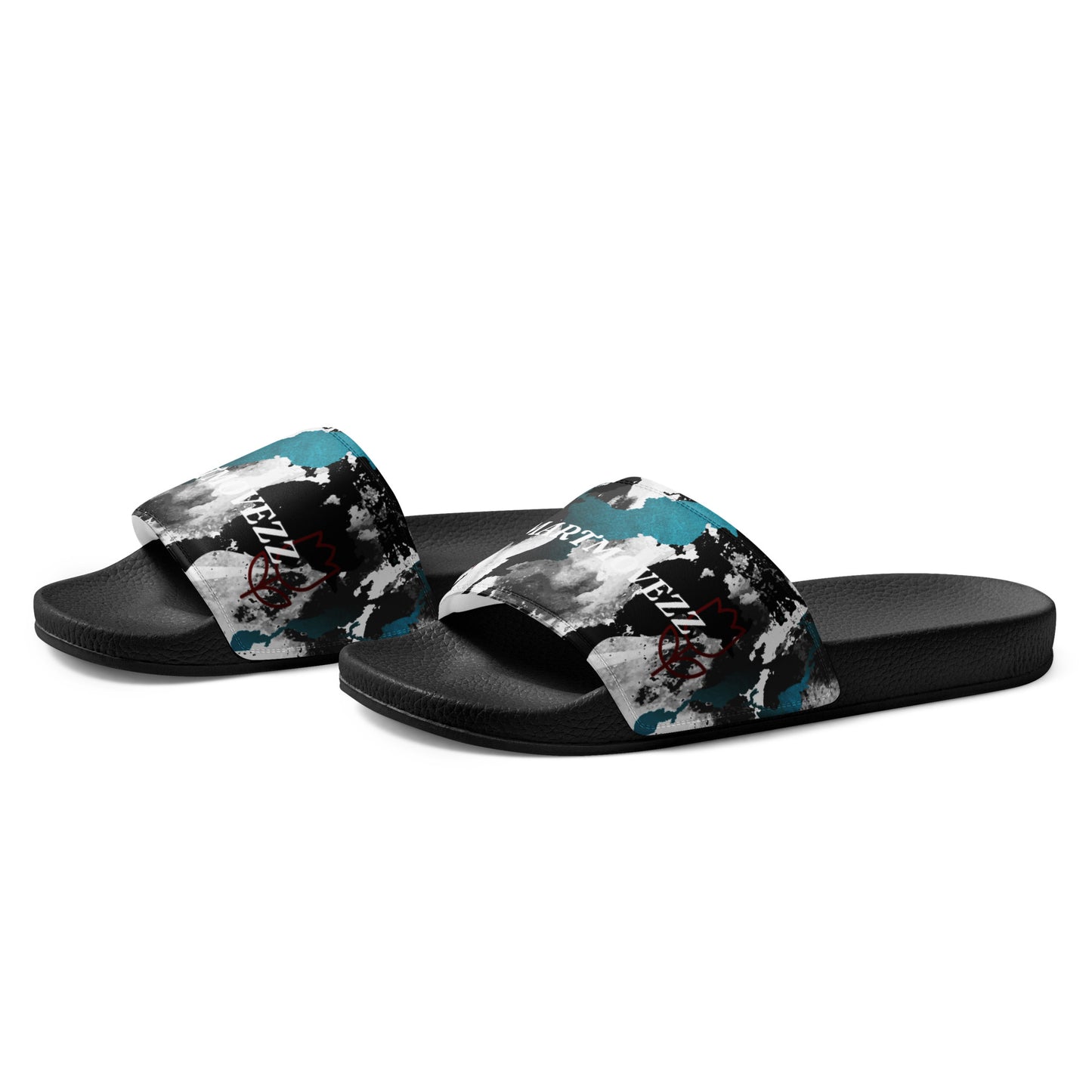 ROSE S MARBLE BLU Women's slides