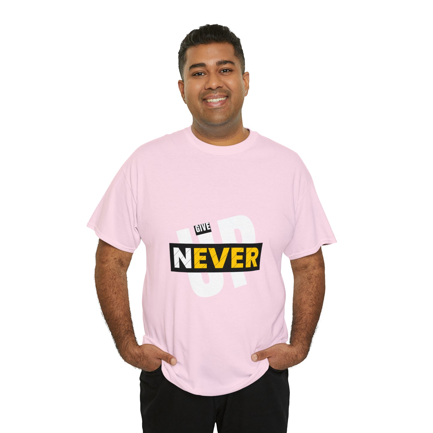 Never Give Up Heavy Cotton Tee