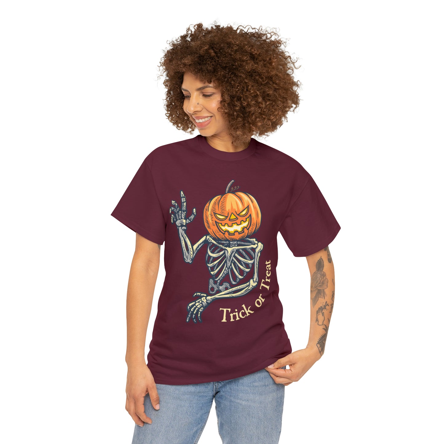 Trick or Treat Skeleton Heavy Cotton Tee