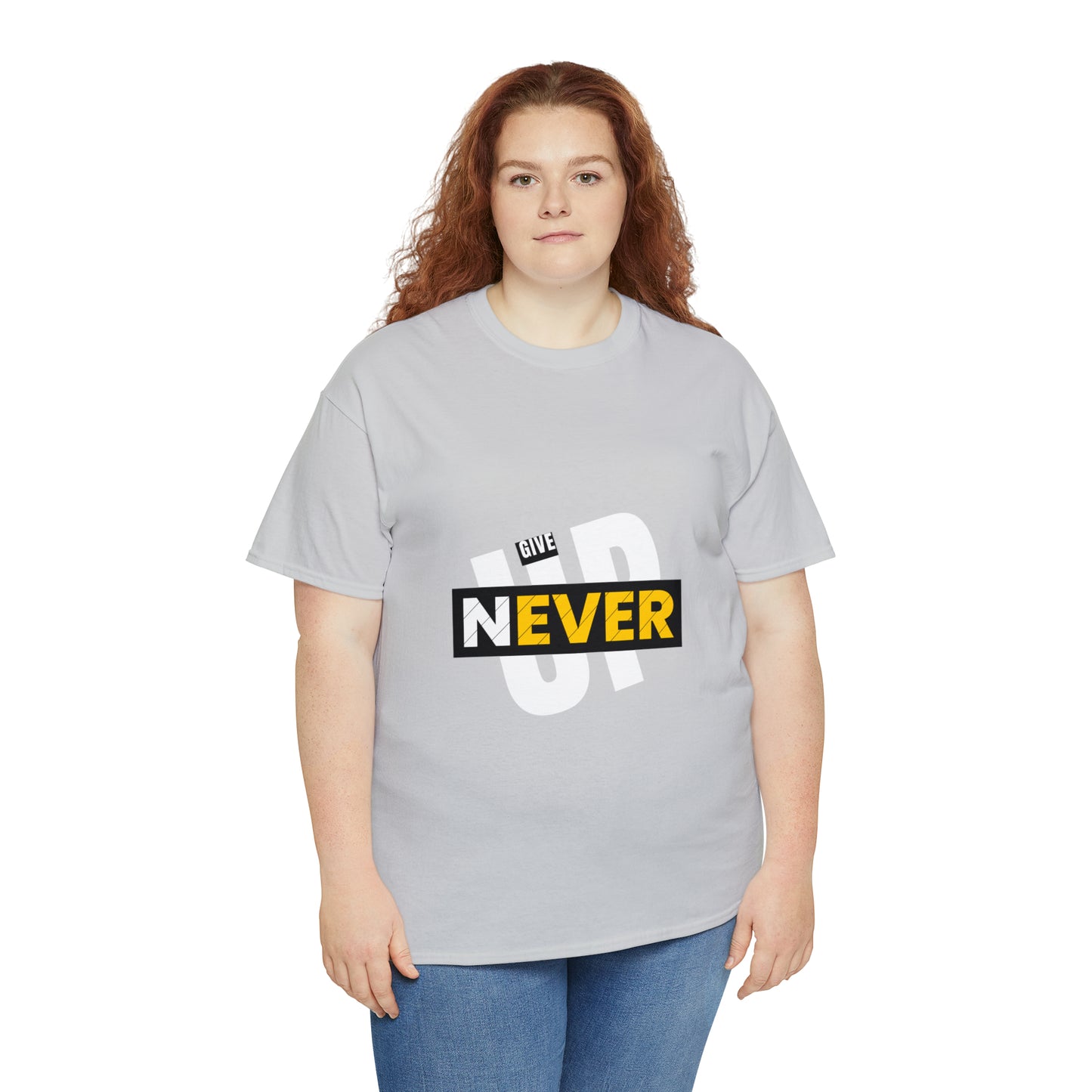 Never Give Up Heavy Cotton Tee