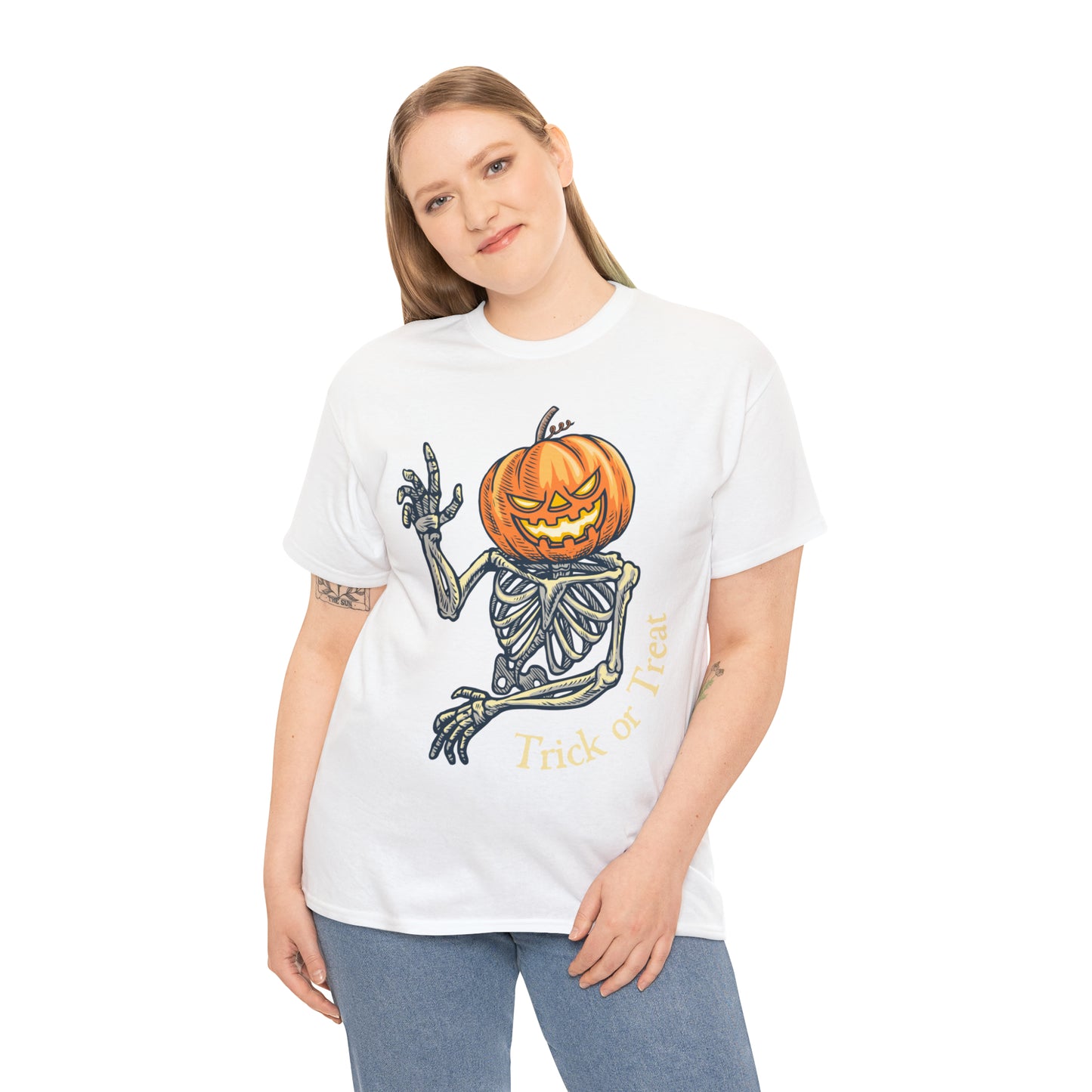 Trick or Treat Skeleton Heavy Cotton Tee