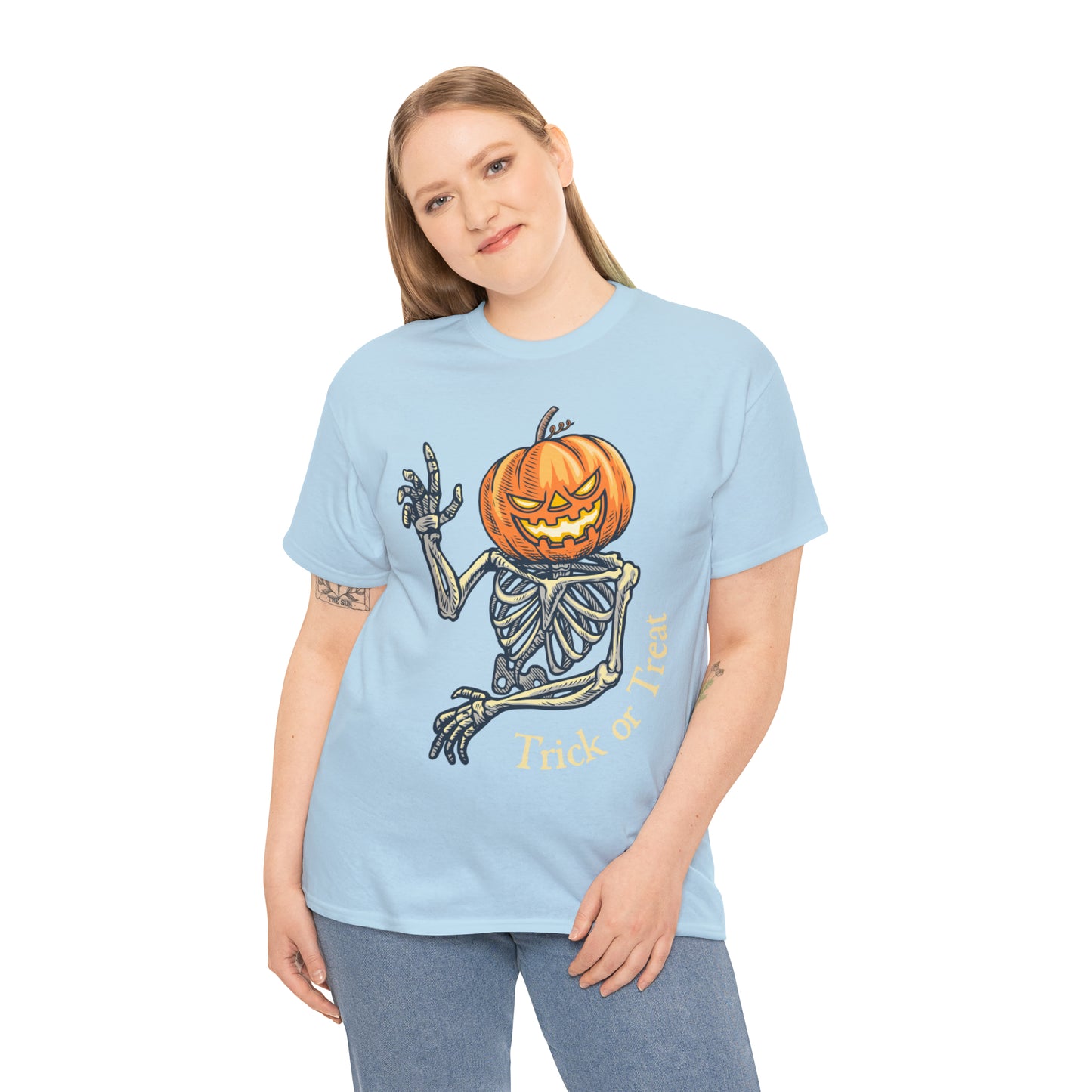 Trick or Treat Skeleton Heavy Cotton Tee