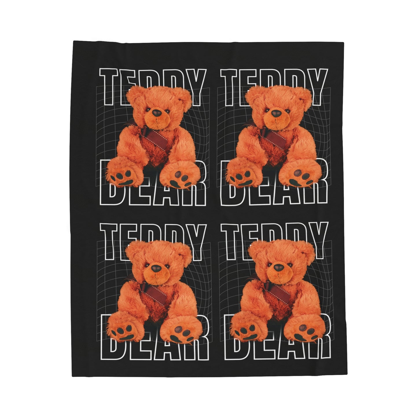 Teddy Bear Velveteen Plush Blanket