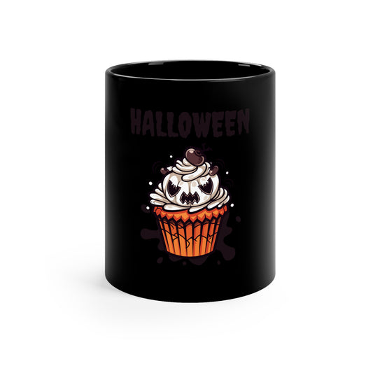 Halloween Pumpkin 11oz Black Mug