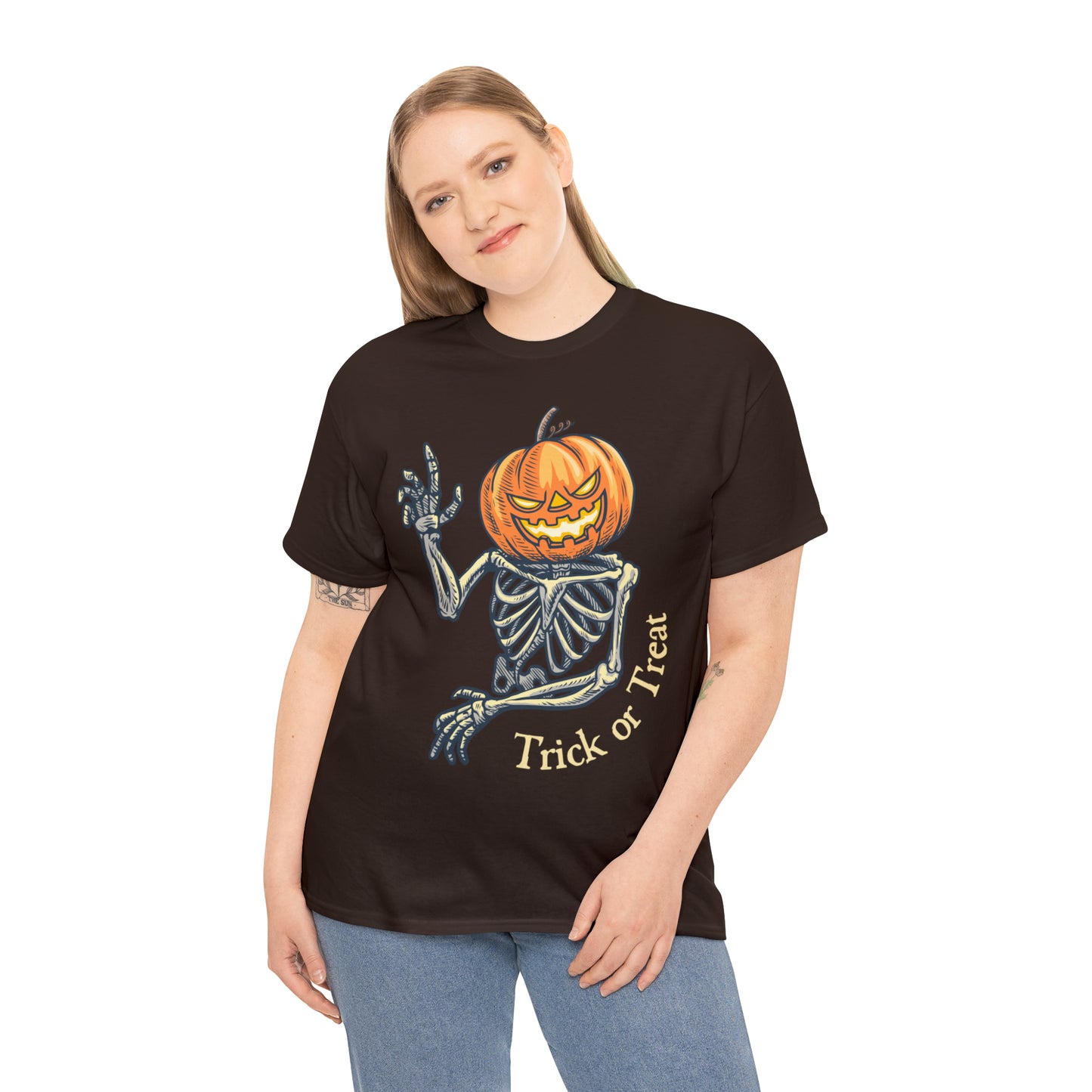 Trick or Treat Skeleton Heavy Cotton Tee