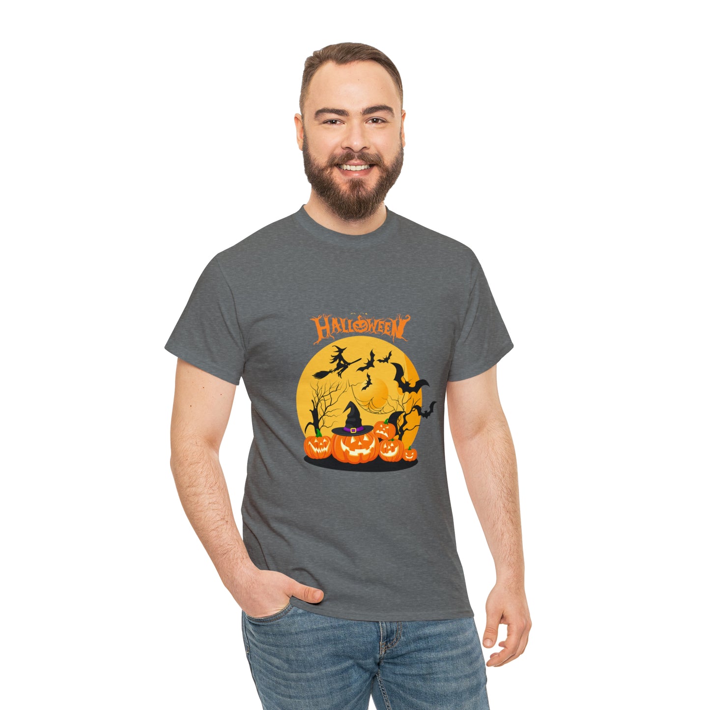 Halloween Pumpkin's Heavy Cotton Tee