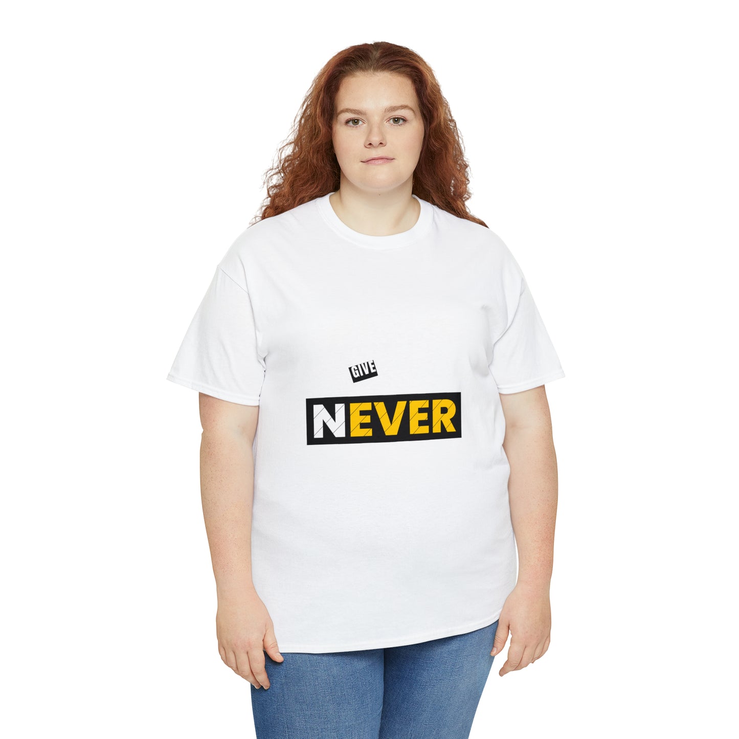 Never Give Up Heavy Cotton Tee