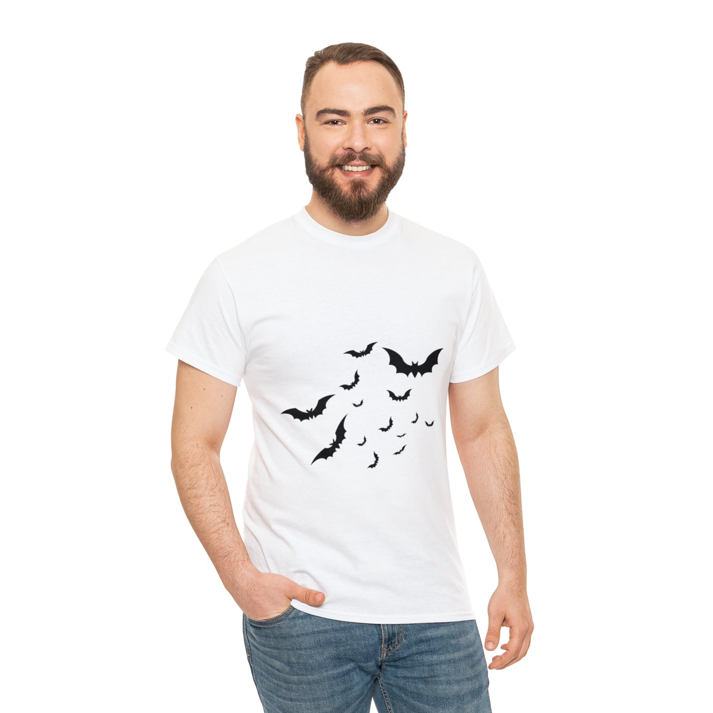 Halloween Bats Heavy Cotton Tee