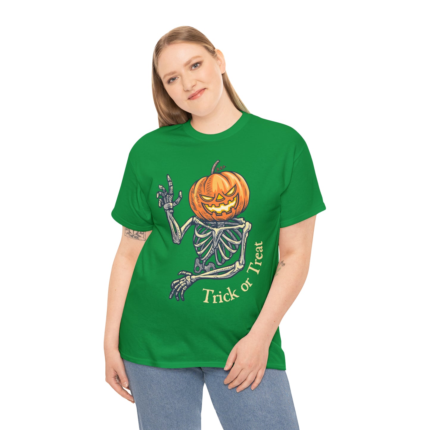 Trick or Treat Skeleton Heavy Cotton Tee