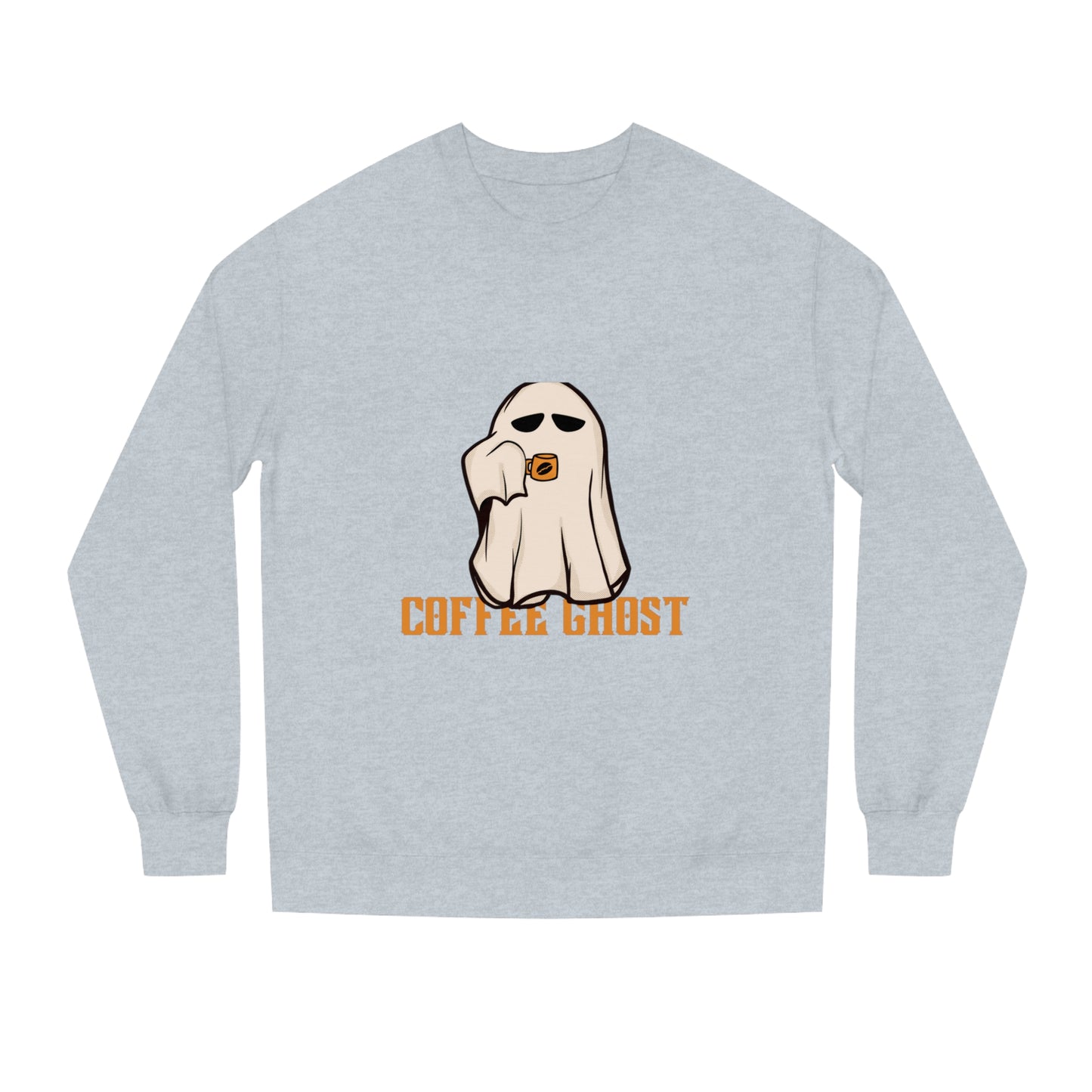 Halloween Coffee Ghost Neck Sweatshirt