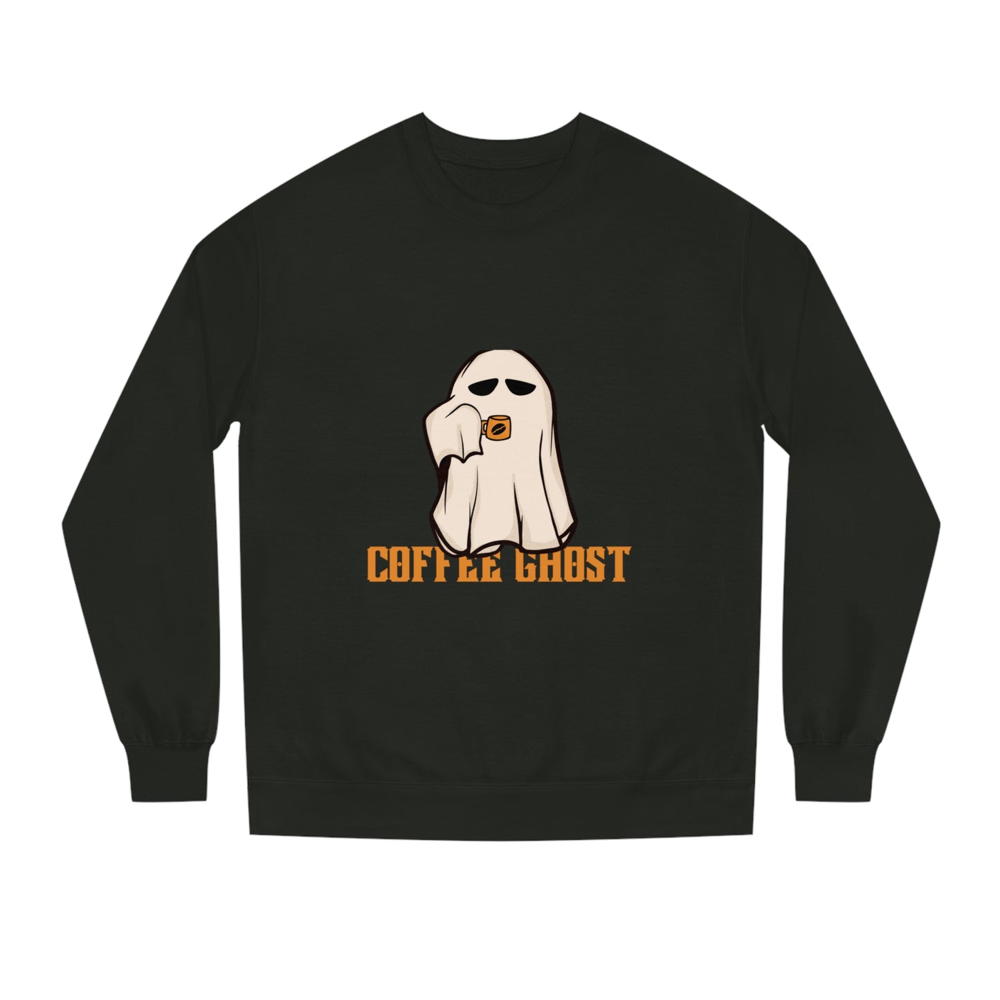 Halloween Coffee Ghost Neck Sweatshirt