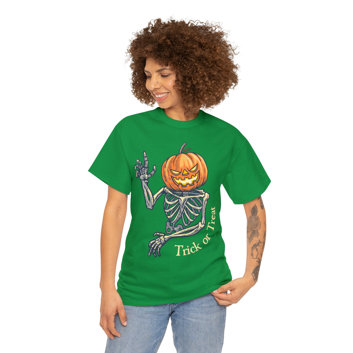 Trick or Treat Skeleton Heavy Cotton Tee