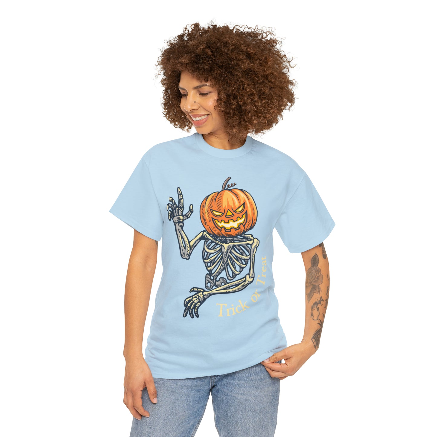 Trick or Treat Skeleton Heavy Cotton Tee