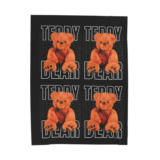 Teddy Bear Velveteen Plush Blanket