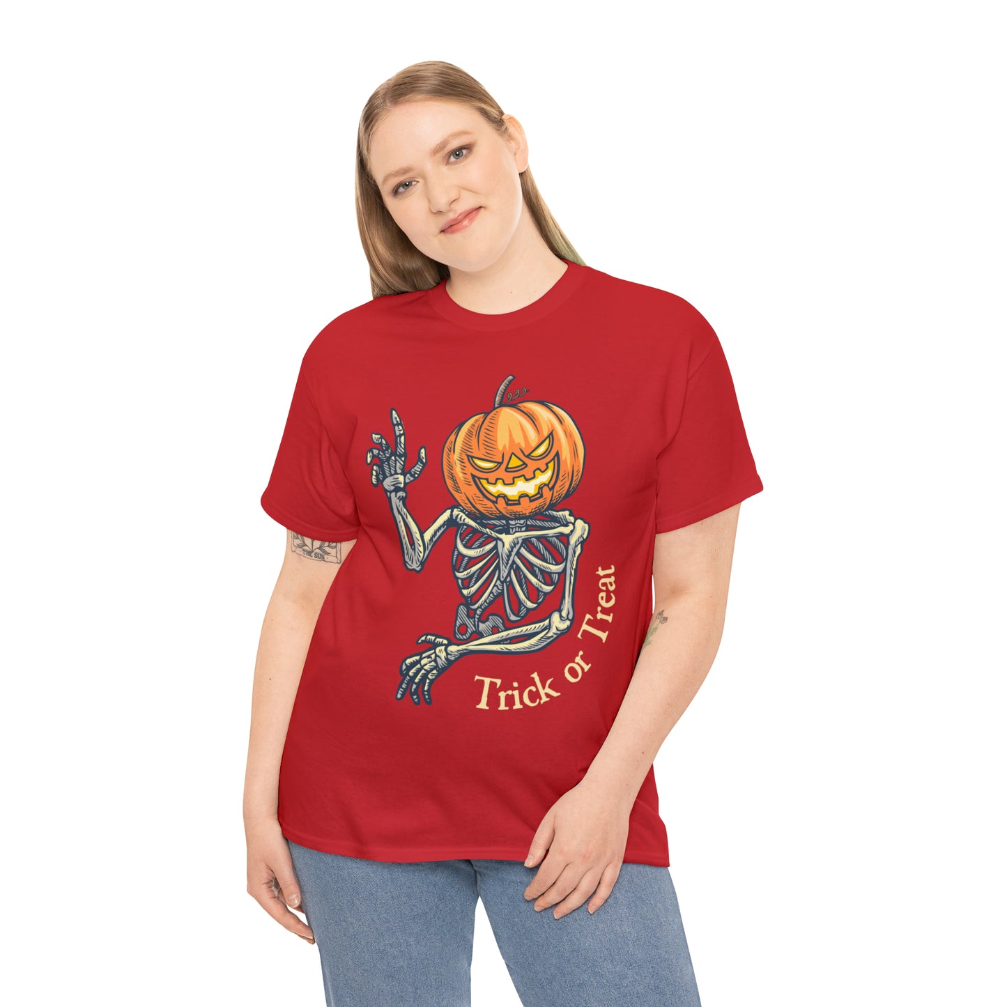 Trick or Treat Skeleton Heavy Cotton Tee