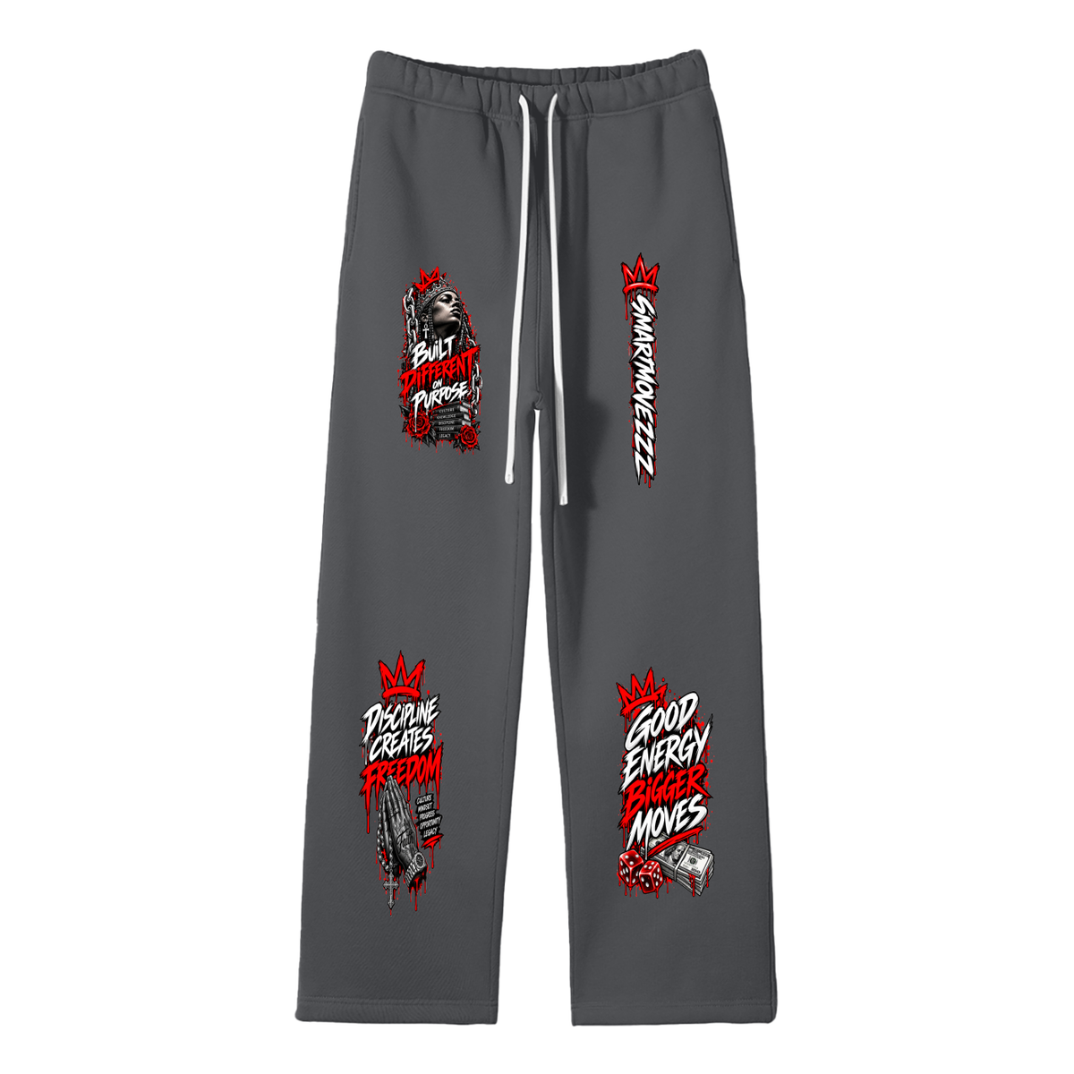 Sweatpants,Unisex,Streetwear,Straightleg