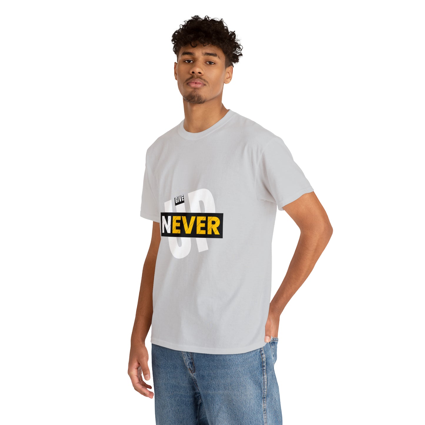 Never Give Up Heavy Cotton Tee