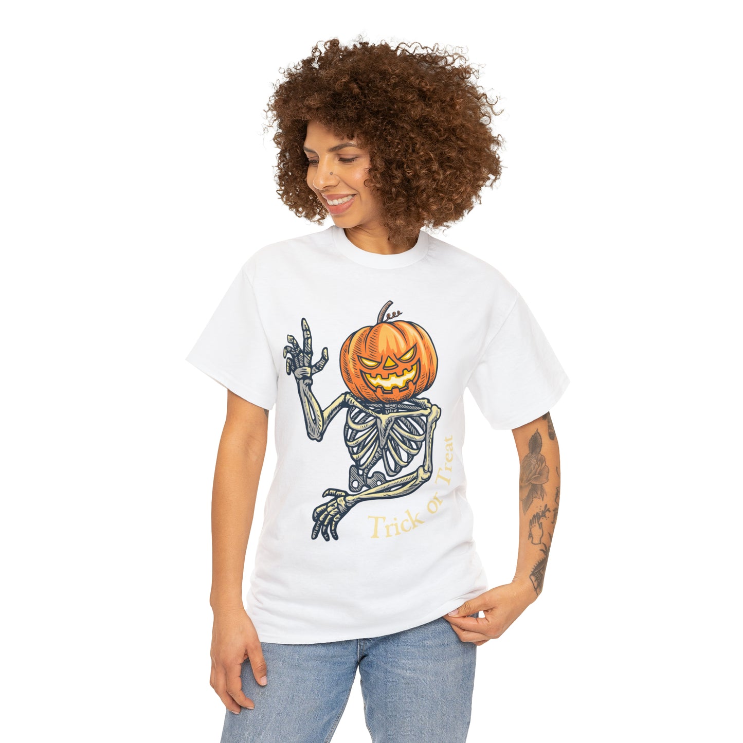 Trick or Treat Skeleton Heavy Cotton Tee