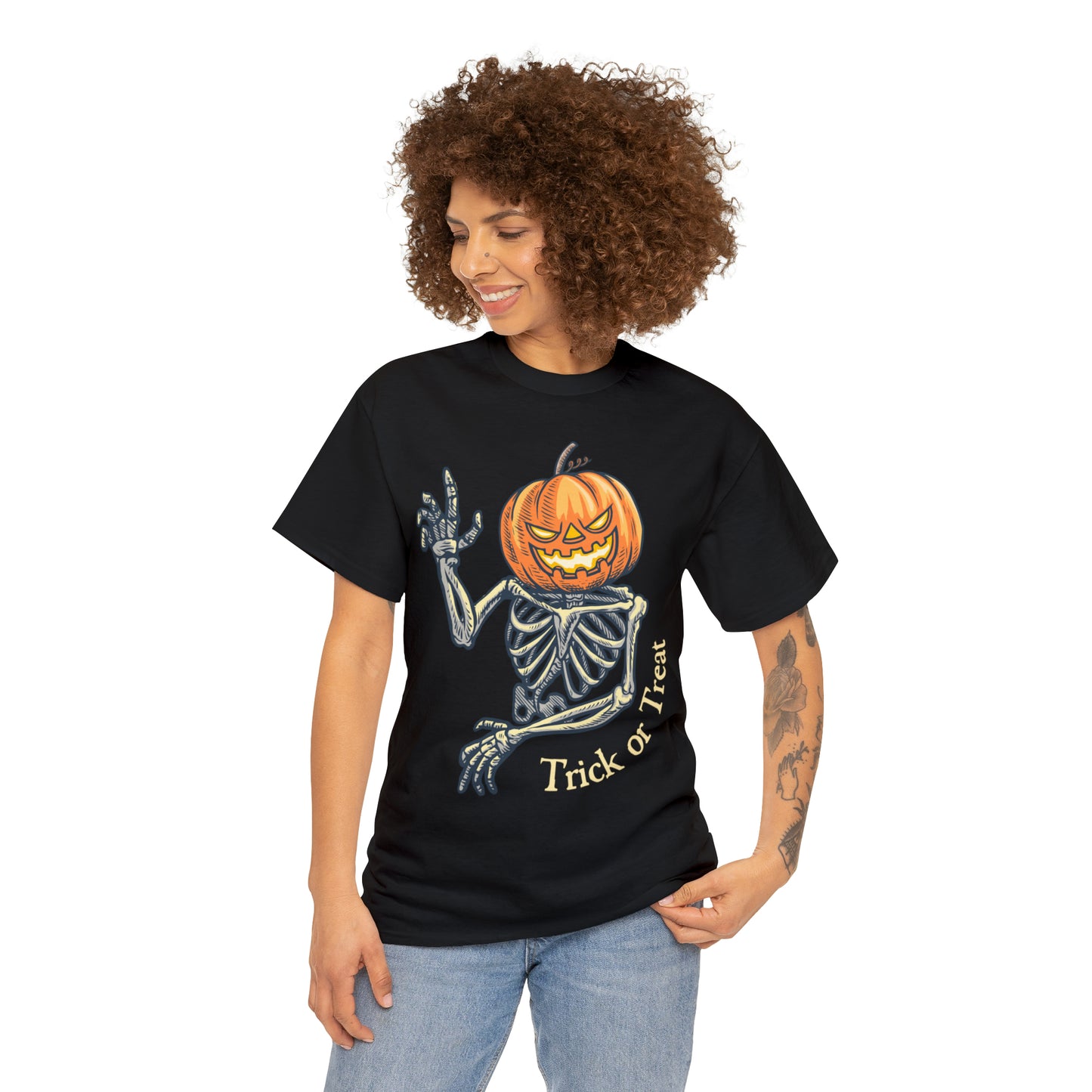 Trick or Treat Skeleton Heavy Cotton Tee