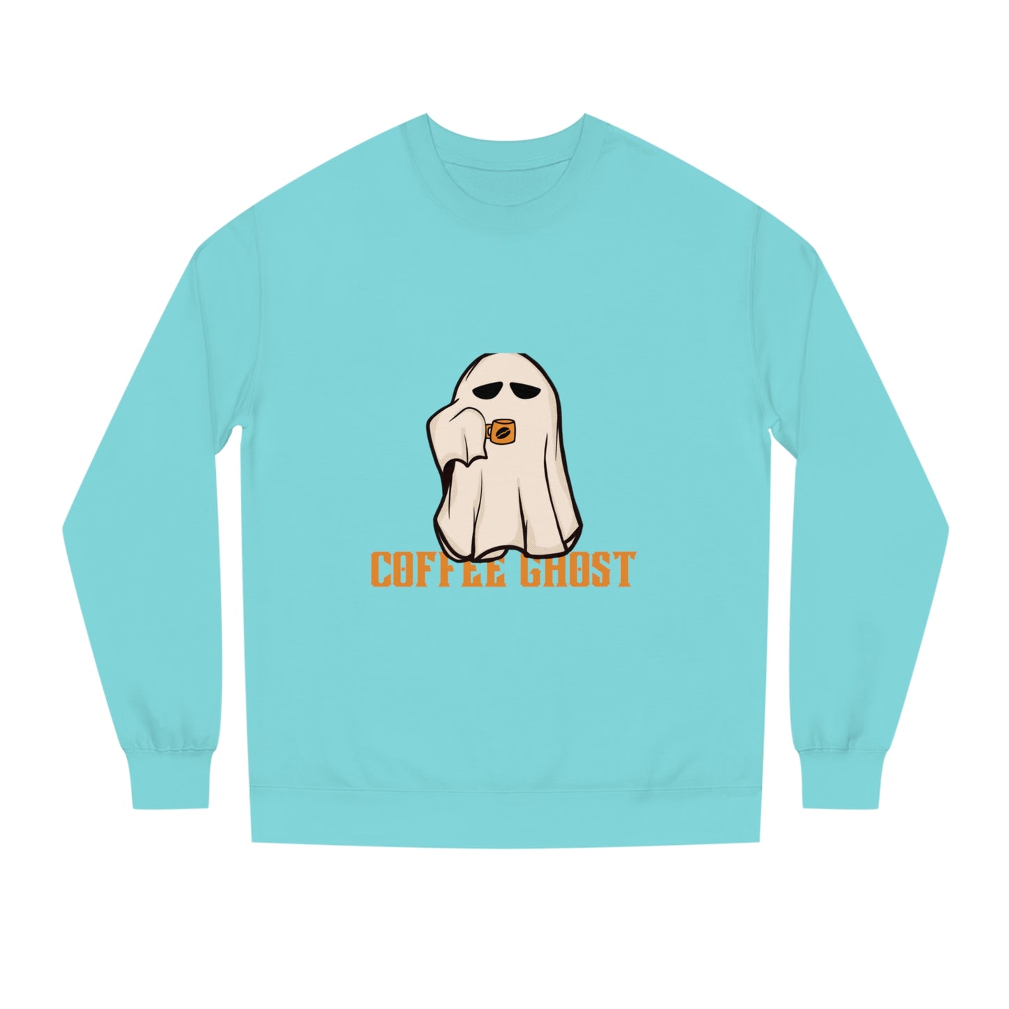 Halloween Coffee Ghost Neck Sweatshirt