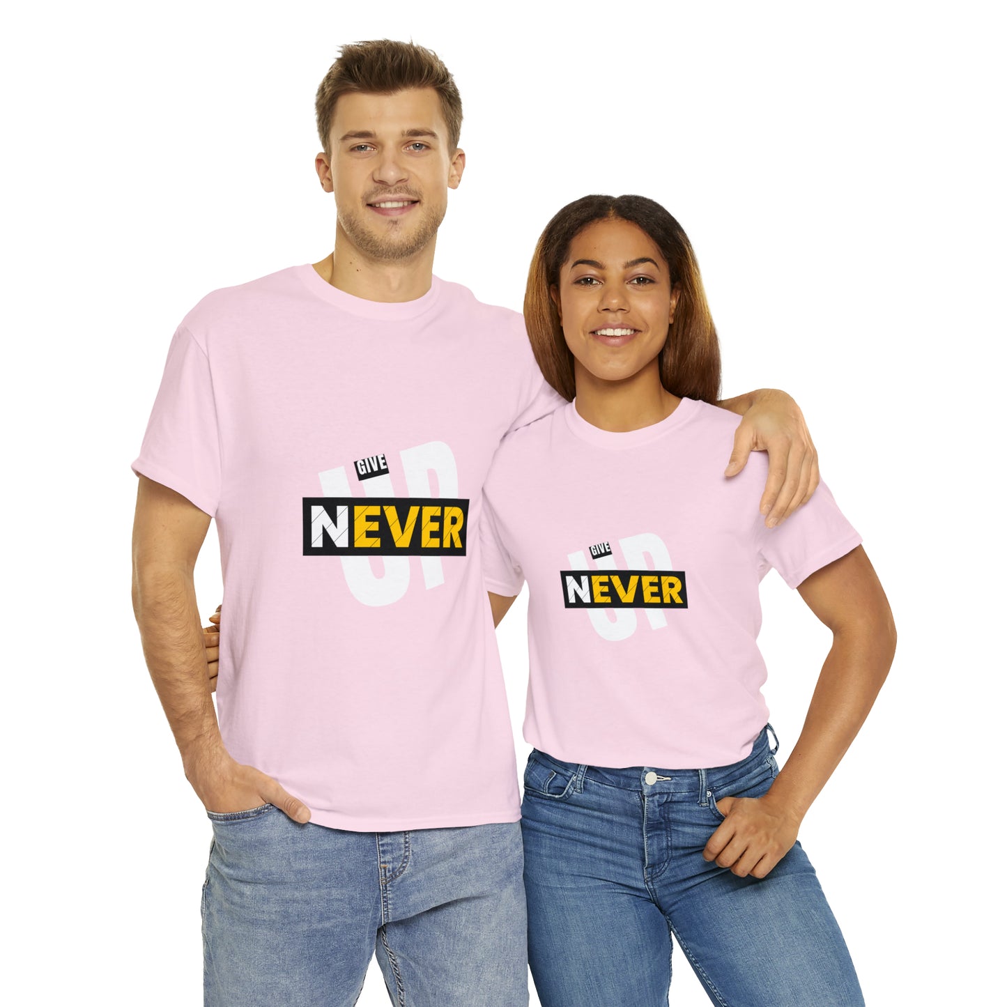 Never Give Up Heavy Cotton Tee