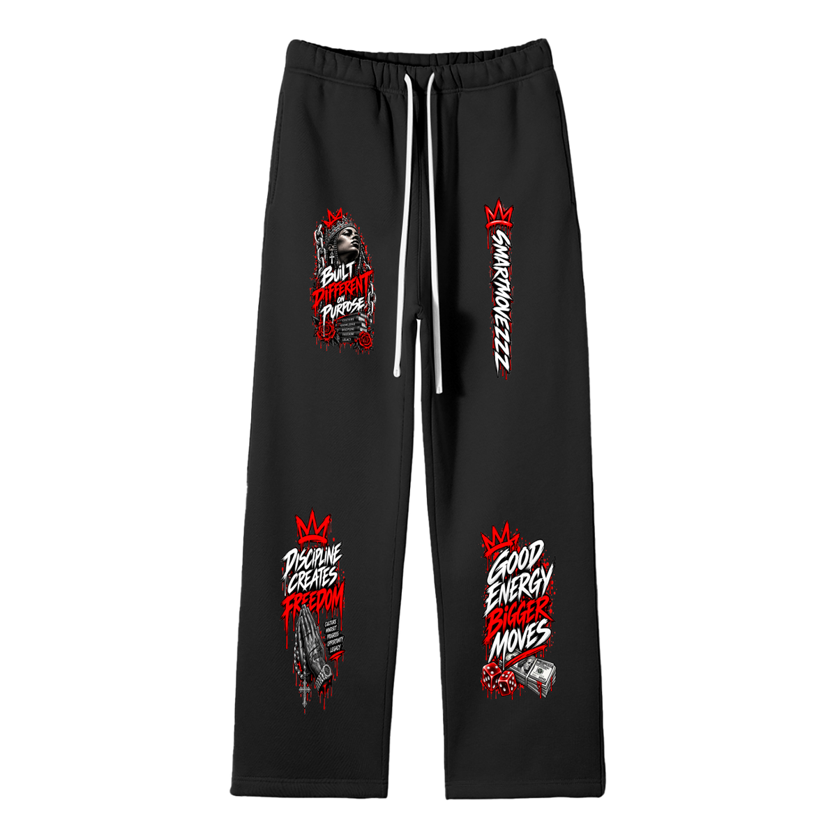 Sweatpants,Unisex,Streetwear,Straightleg