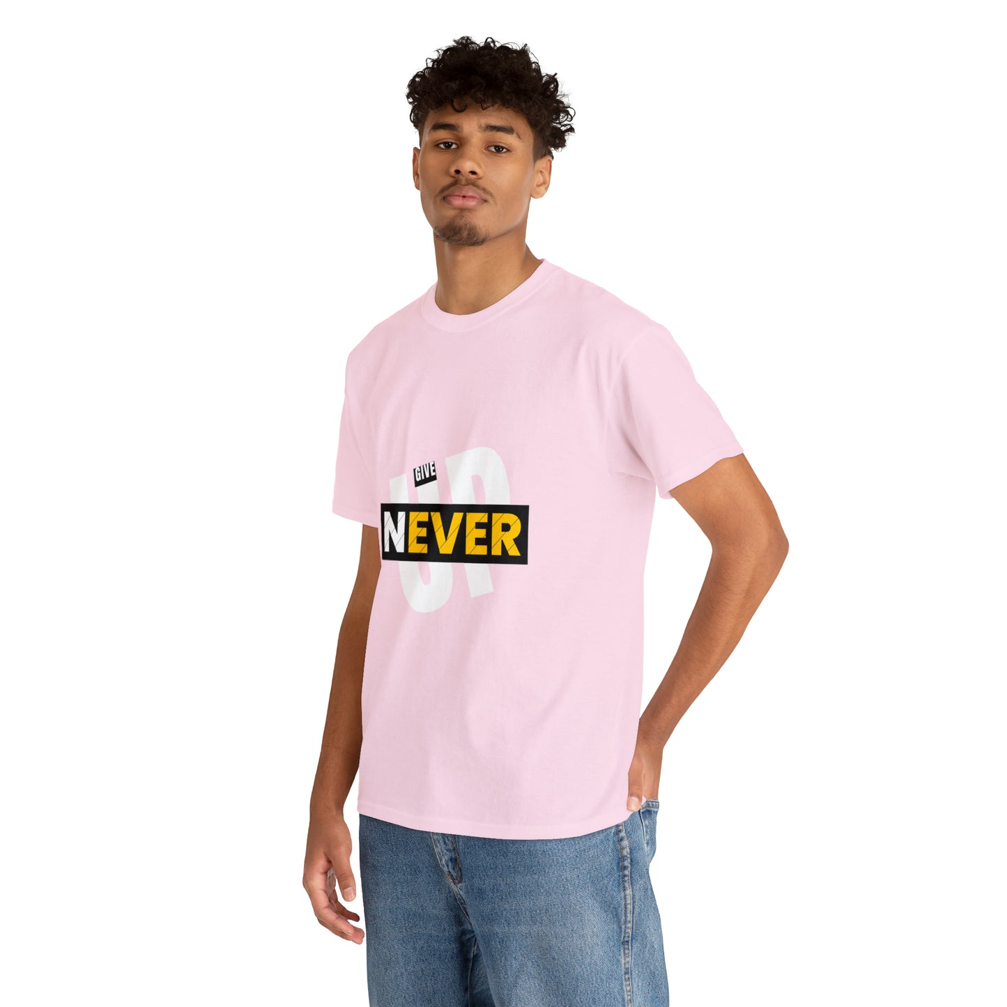 Never Give Up Heavy Cotton Tee