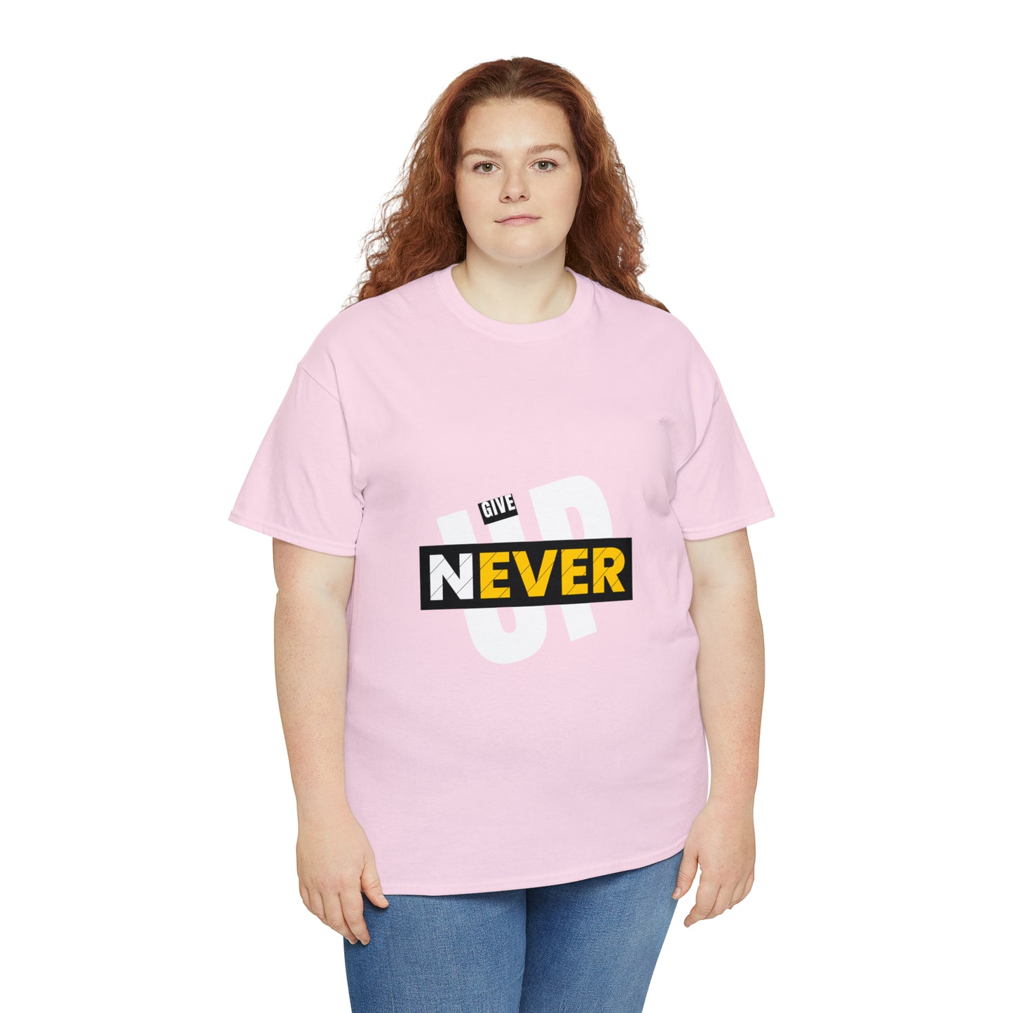 Never Give Up Heavy Cotton Tee