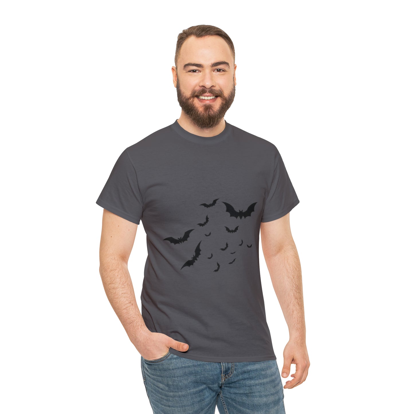 Halloween Bats Heavy Cotton Tee